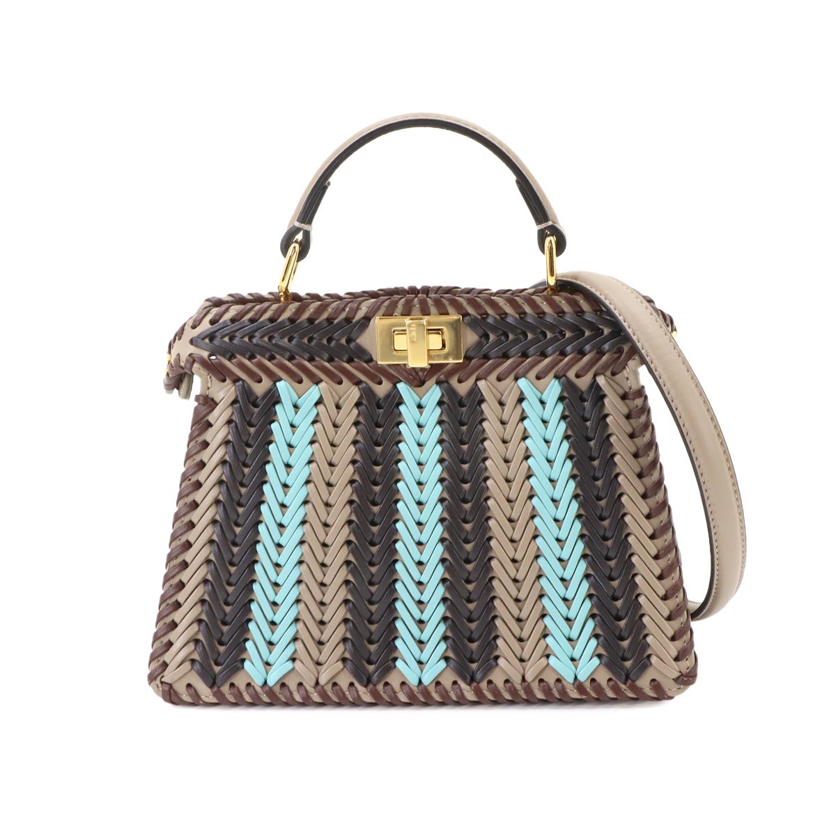 Peekaboo ISeeU Petite Hand Shoulder Bag Leather 8BN335