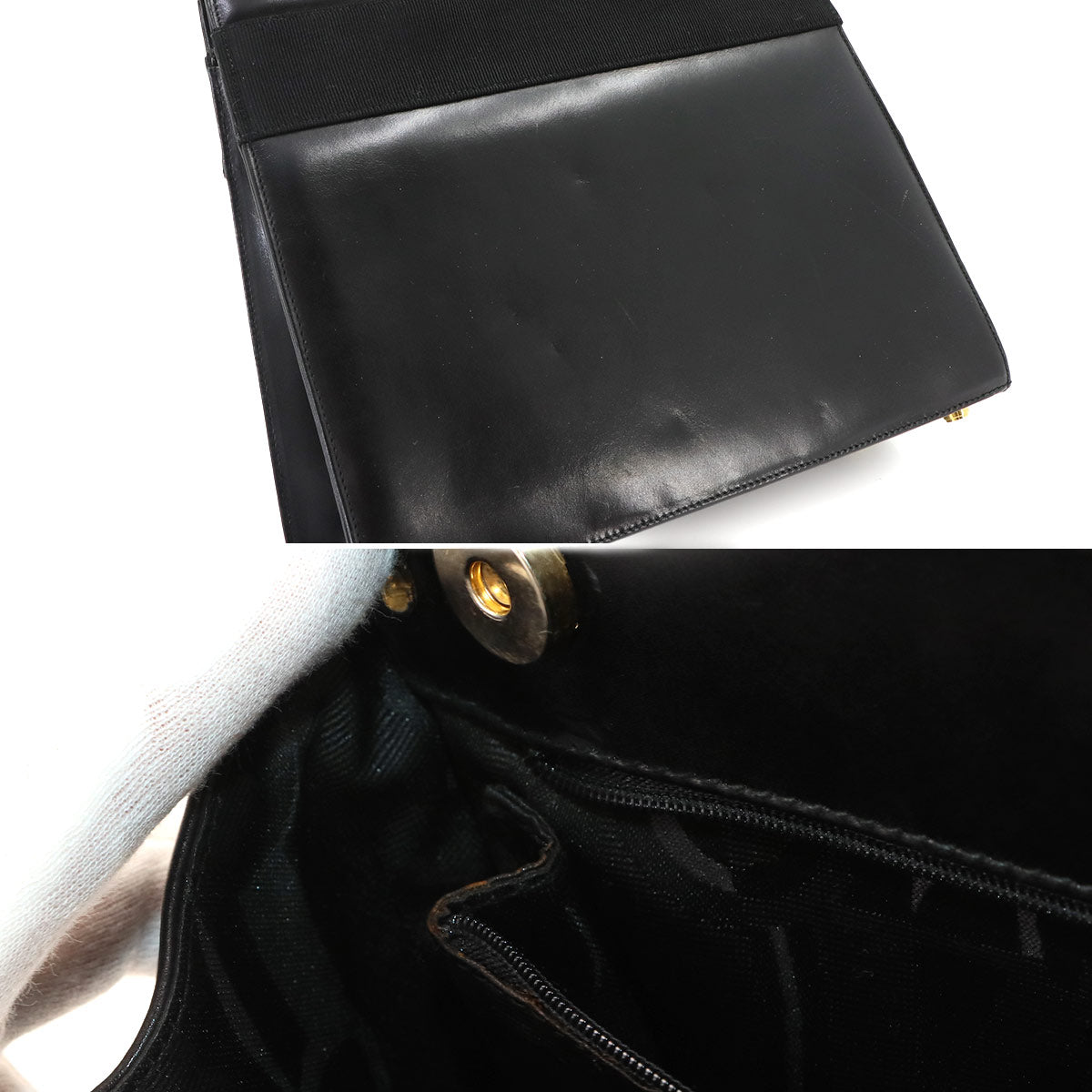 Vara Hand Shoulder Bag Leather Black Purse