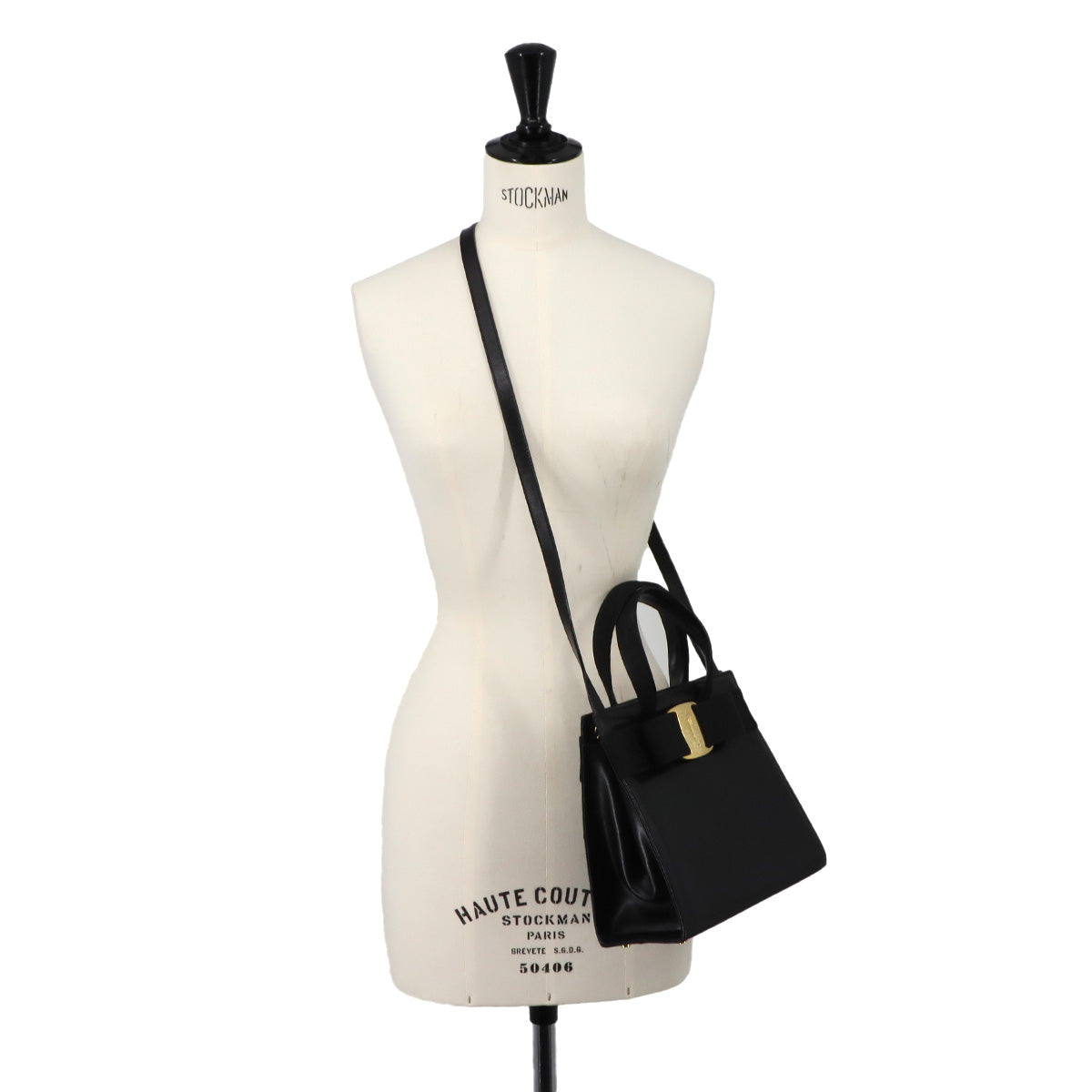 Vara Hand Shoulder Bag Leather Black Purse