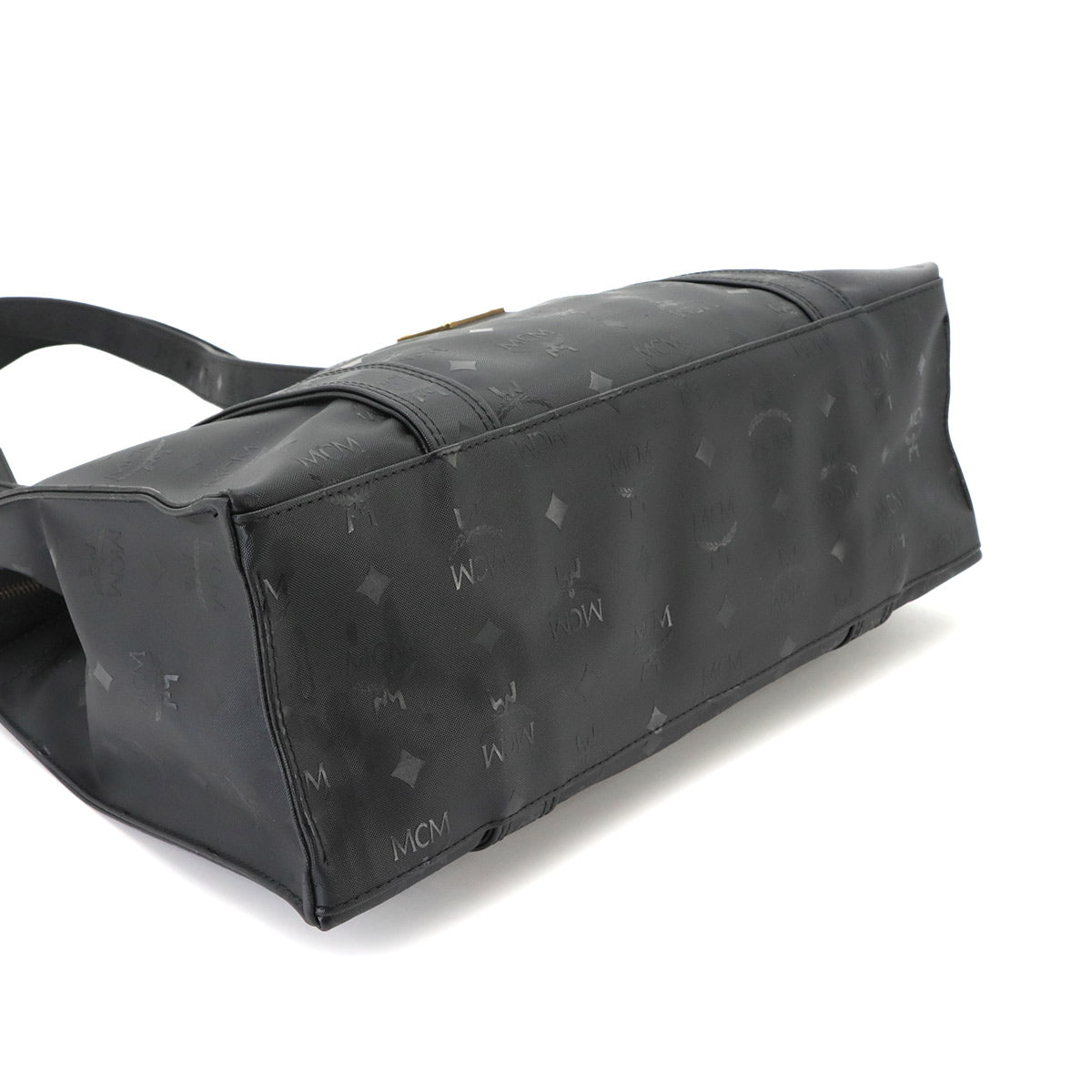 Visetos Logogram Tote Bag PVC Black Logos Purse