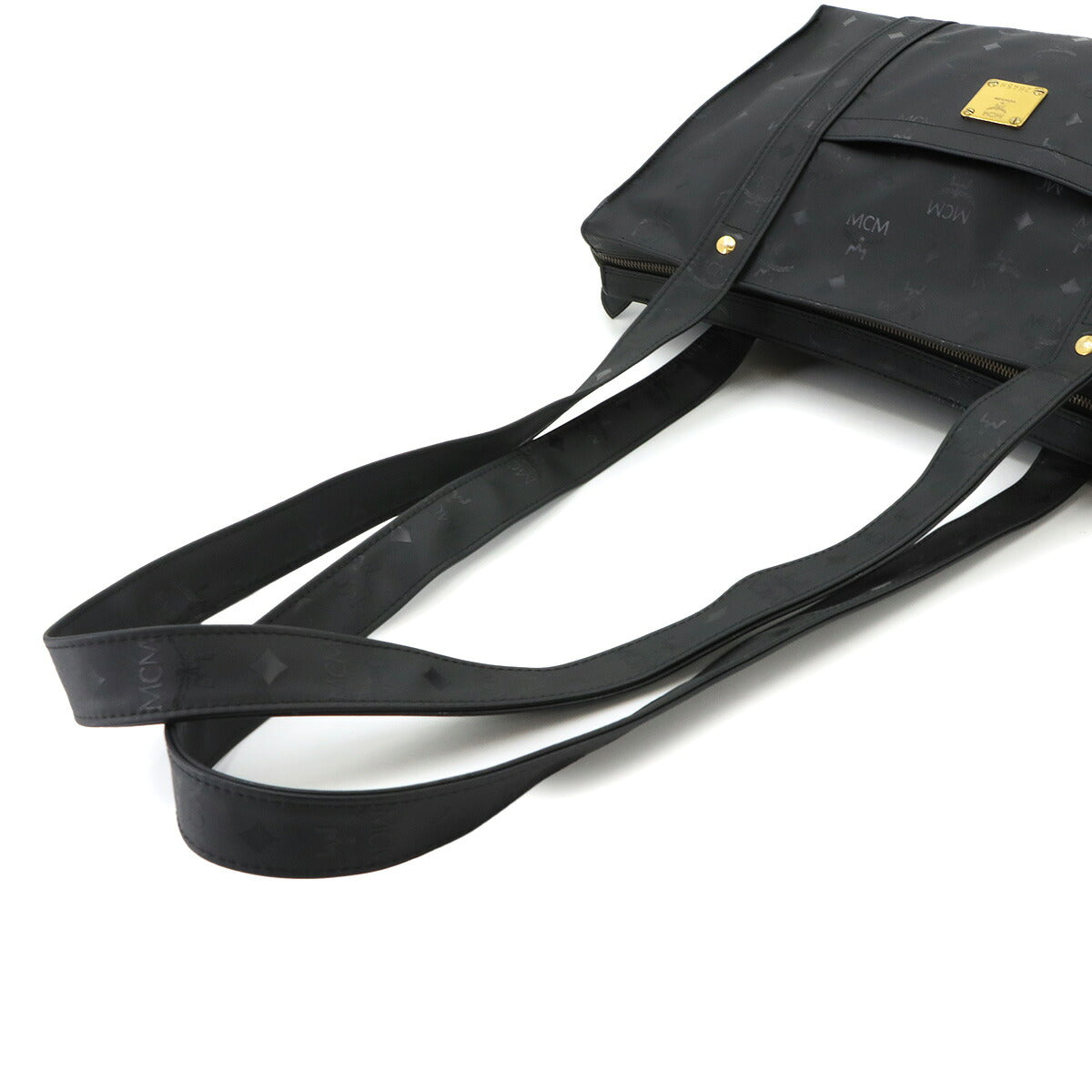 Visetos Logogram Tote Bag PVC Black Logos Purse