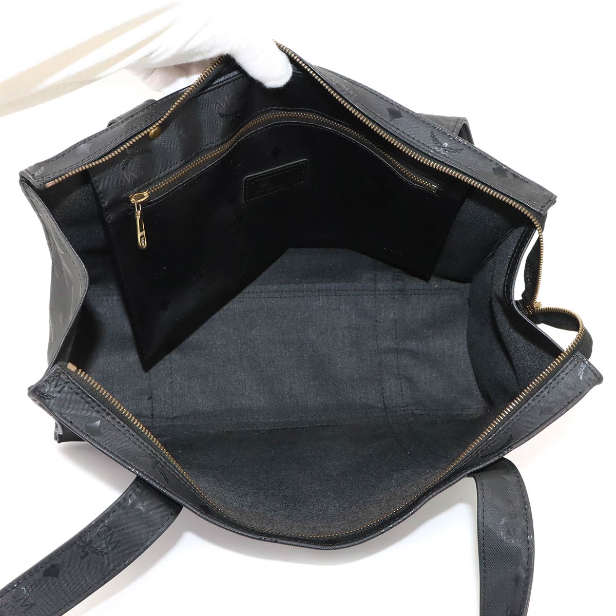 Visetos Logogram Tote Bag PVC Black Logos Purse