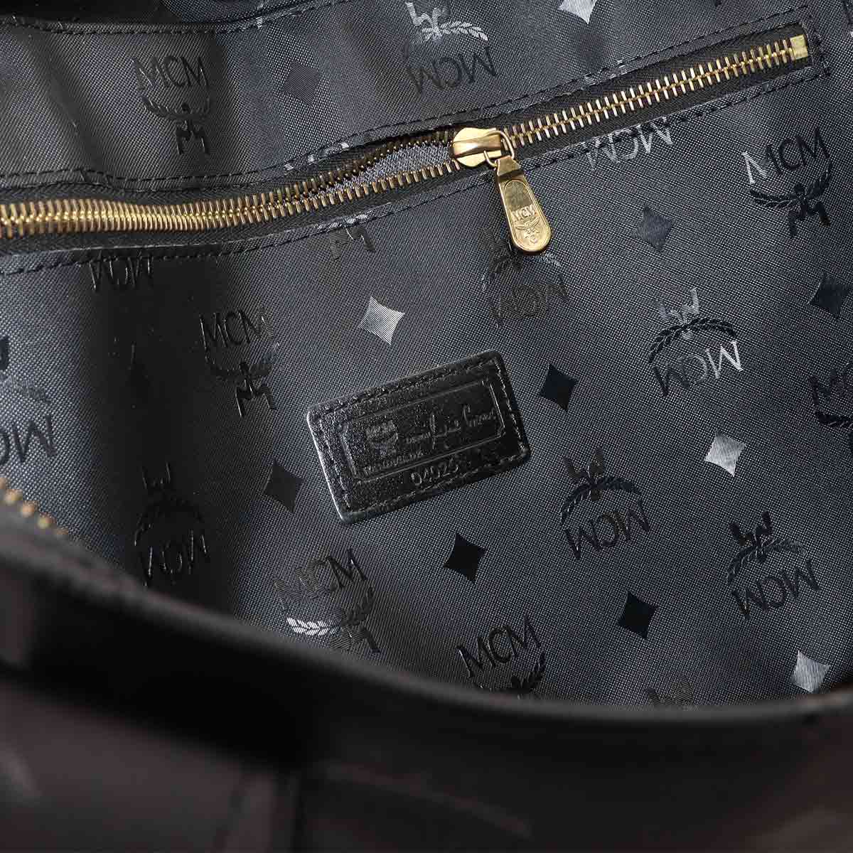 Visetos Logogram Tote Bag PVC Black Logos Purse