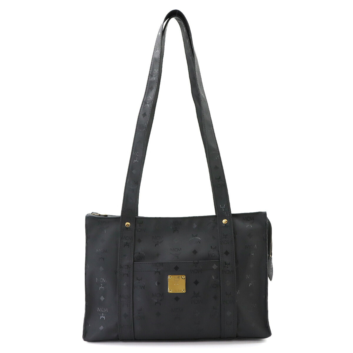 Visetos Logogram Tote Bag PVC Black Logos Purse