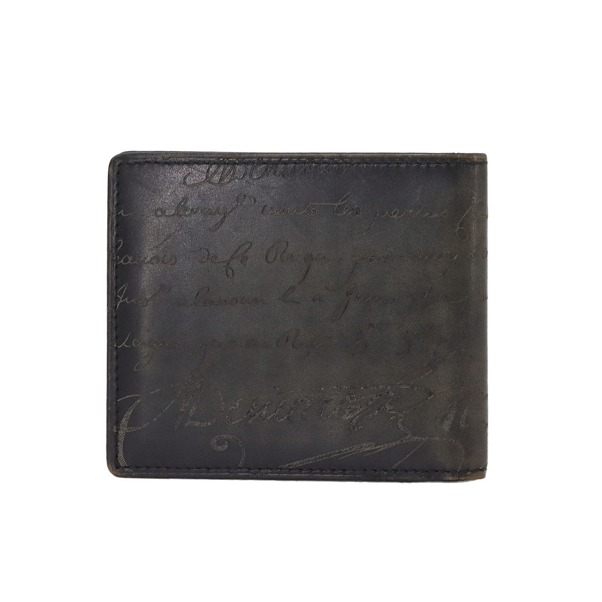 Calligraphy Makore Compact Wallet Venetian Leather Black