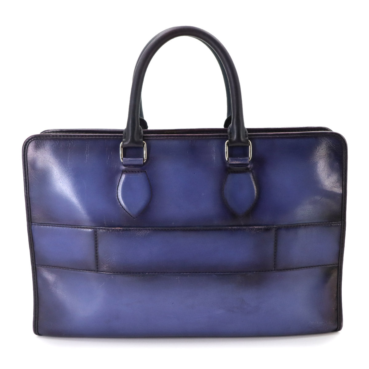 Un Jour Briefcase Business Bag Venezia Leather Blue