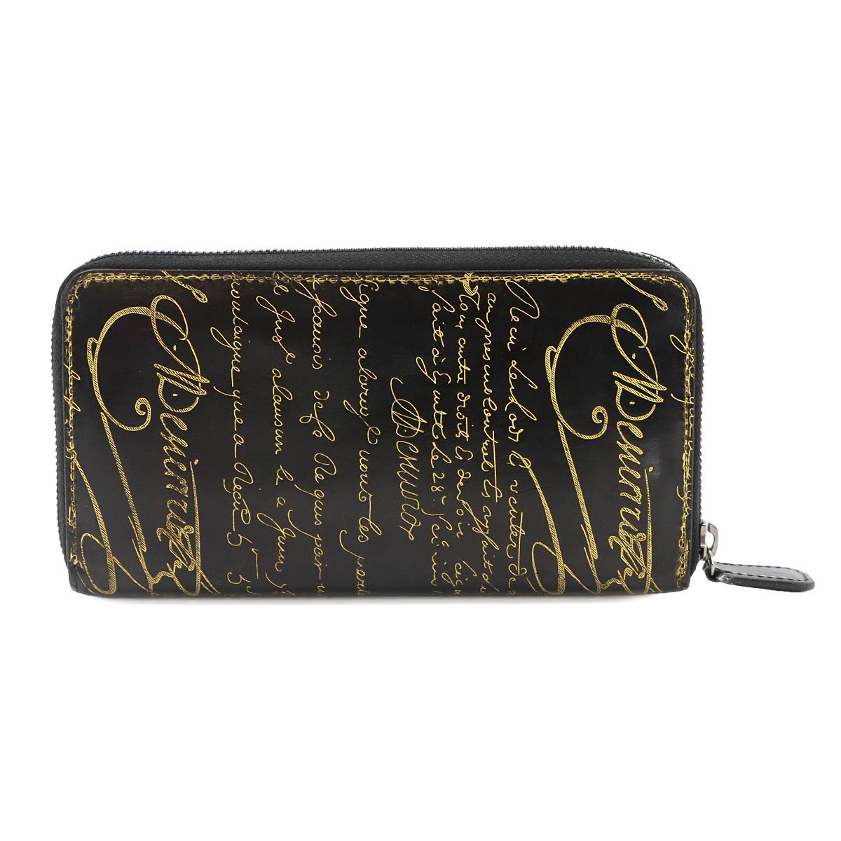 Calligraphy Itauba Long Wallet Venezia Leather Black