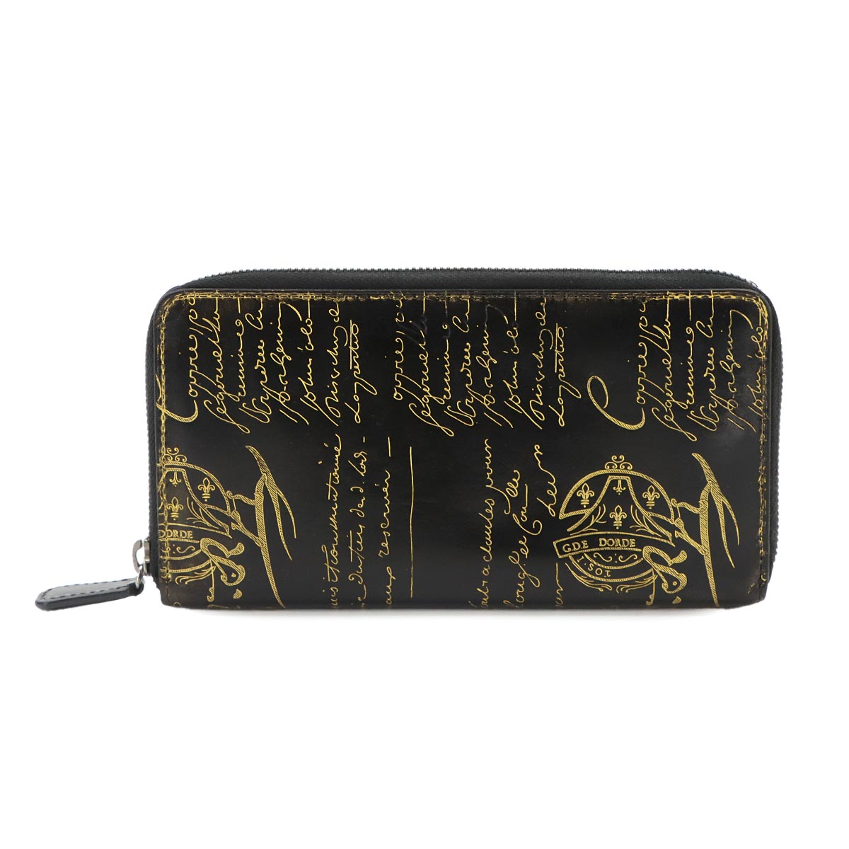 Calligraphy Itauba Long Wallet Venezia Leather Black