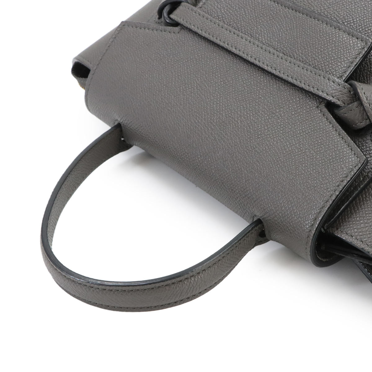 Belt Bag Nano 2way Hand Shoulder Bag Leather Gray 189003