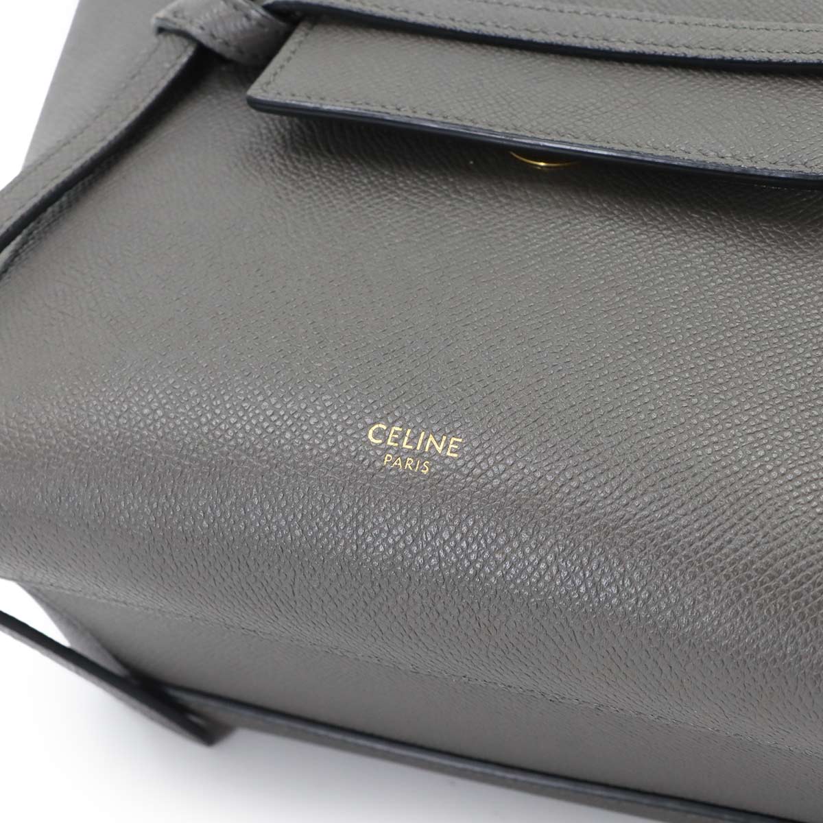 Belt Bag Nano 2way Hand Shoulder Bag Leather Gray 189003