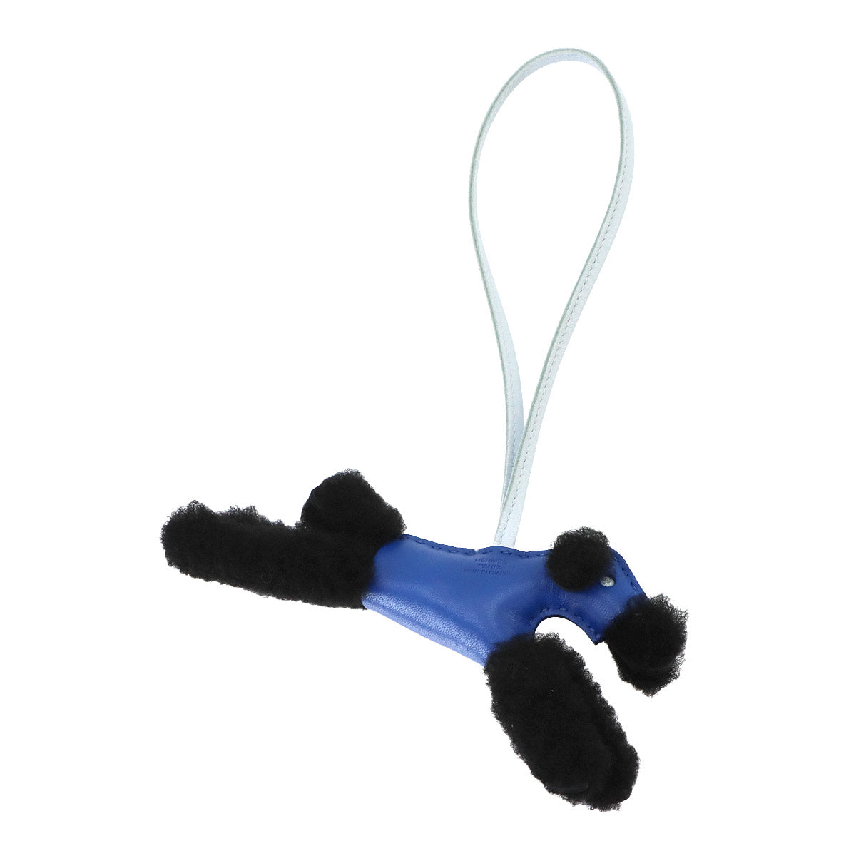 Budy Dog Bag Charm Agneau Milo Mouton Bleu France Black
