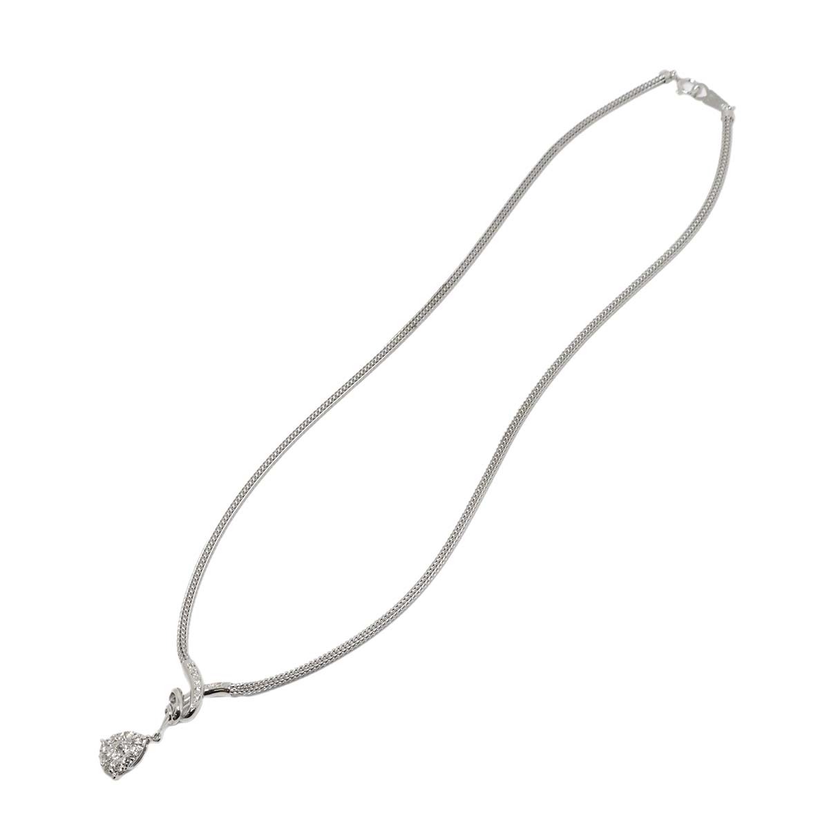 Diamond 0.50ct/0.06ct Necklace 18K WG White Gold 750