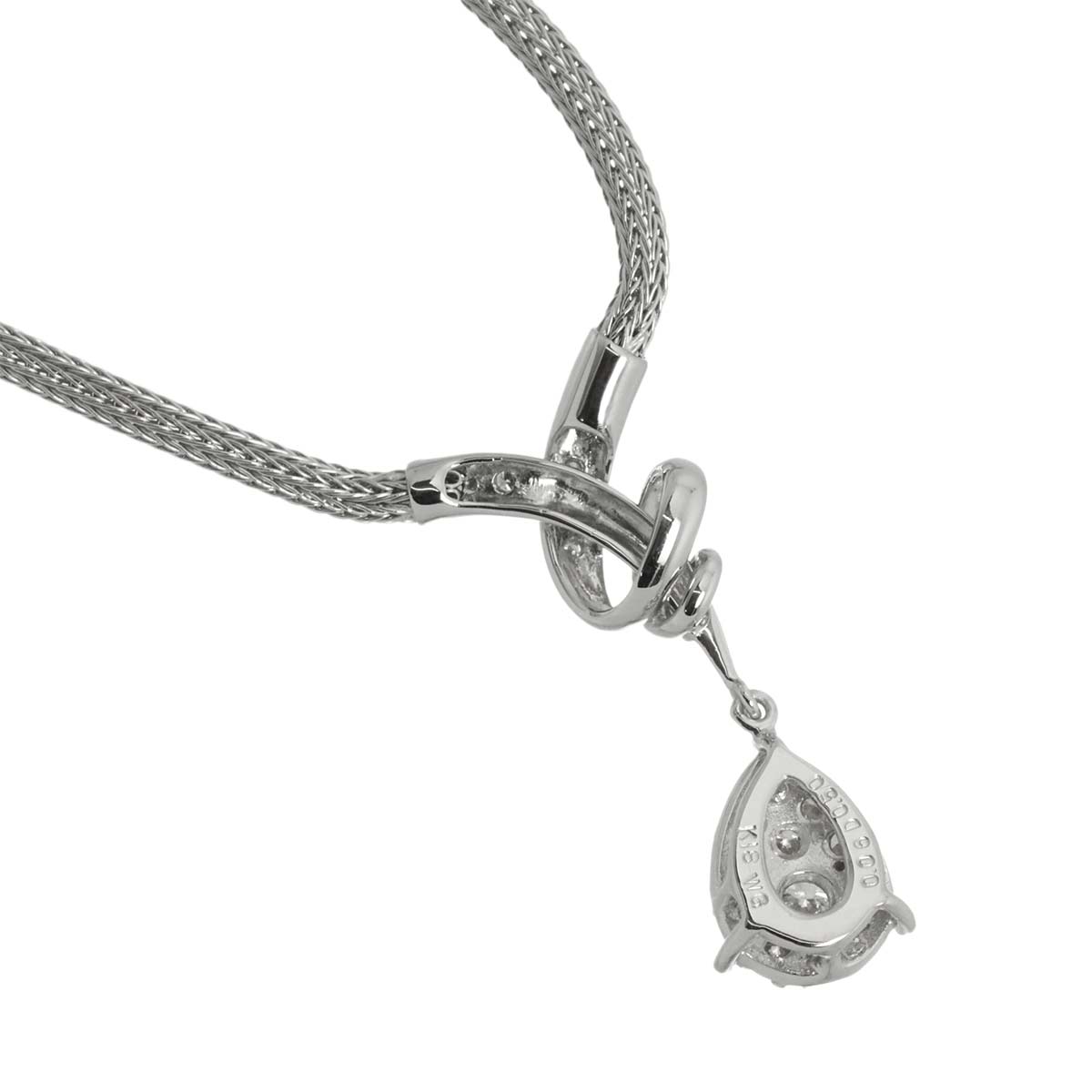 Diamond 0.50ct/0.06ct Necklace 18K WG White Gold 750