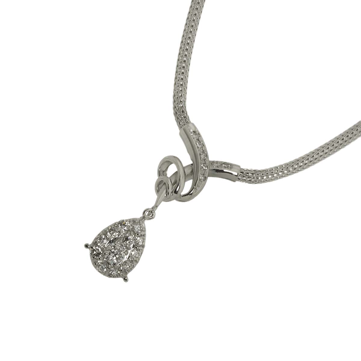 Diamond 0.50ct/0.06ct Necklace 18K WG White Gold 750