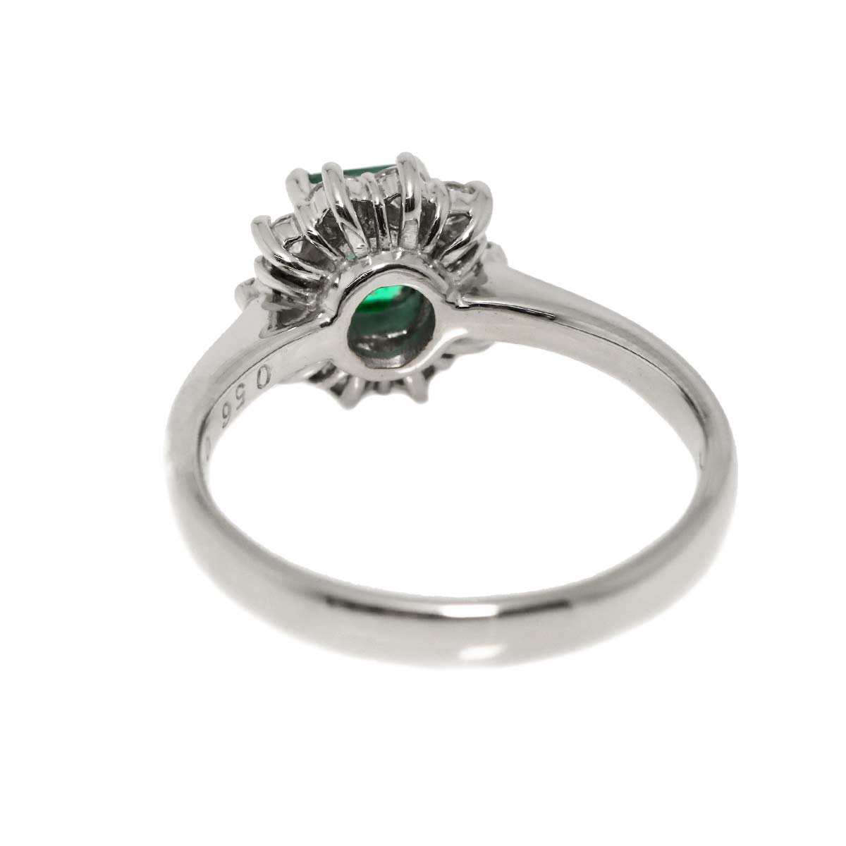 Emerald 0.56ct Diamond 0.32ct Ring Pt Platinum size6.25-6.5(US)
