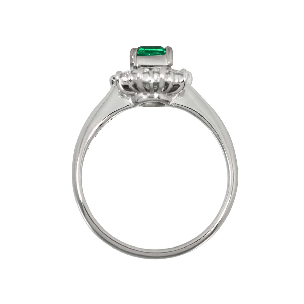 Emerald 0.56ct Diamond 0.32ct Ring Pt Platinum size6.25-6.5(US)
