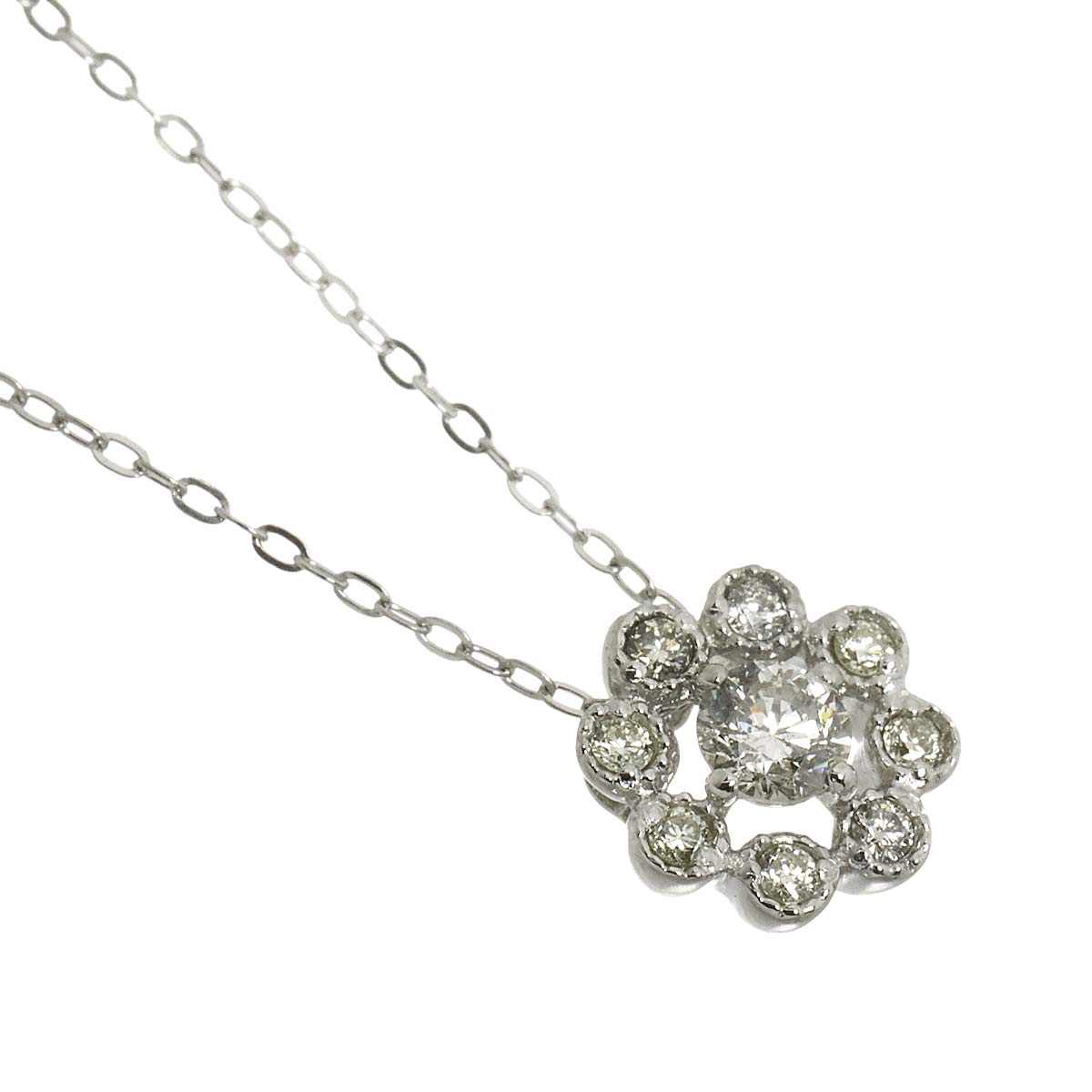 Diamond 0.20ct Necklace 18K WG White Gold 750