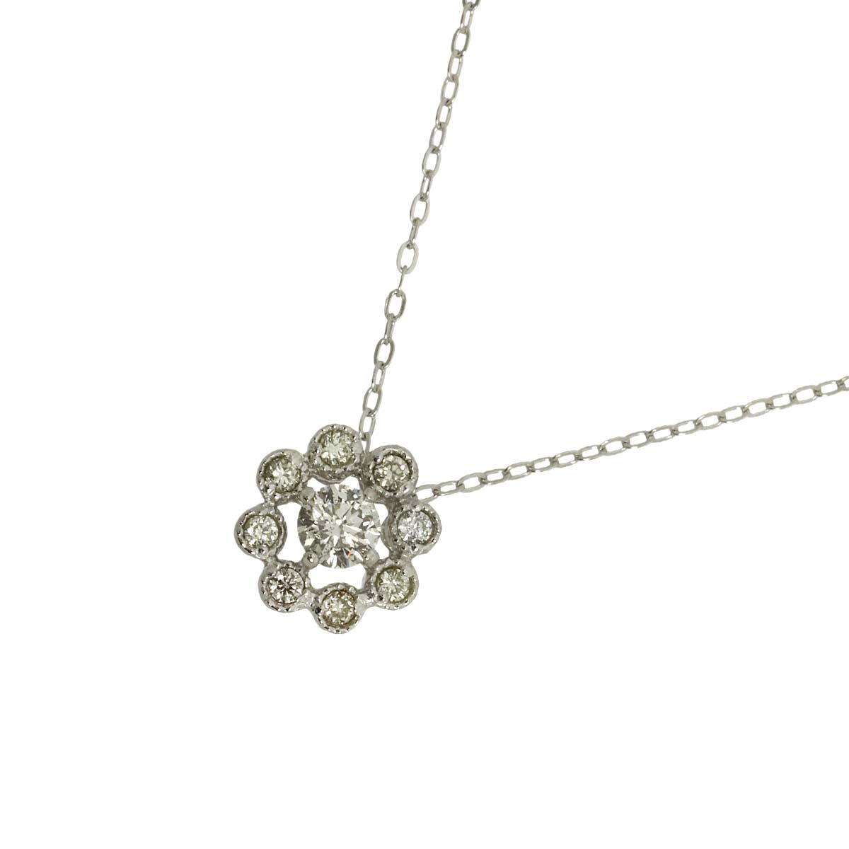 Diamond 0.20ct Necklace 18K WG White Gold 750