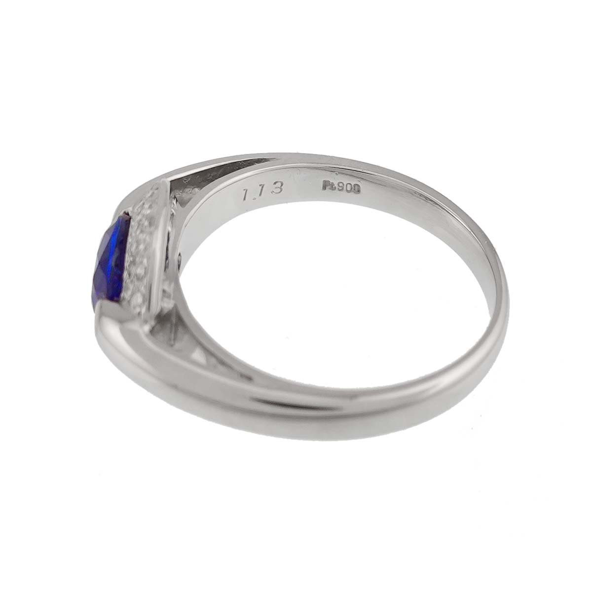 Sapphire 1.13ct Diamond 0.15ct Ring Pt Platinum size5.75-6(US)