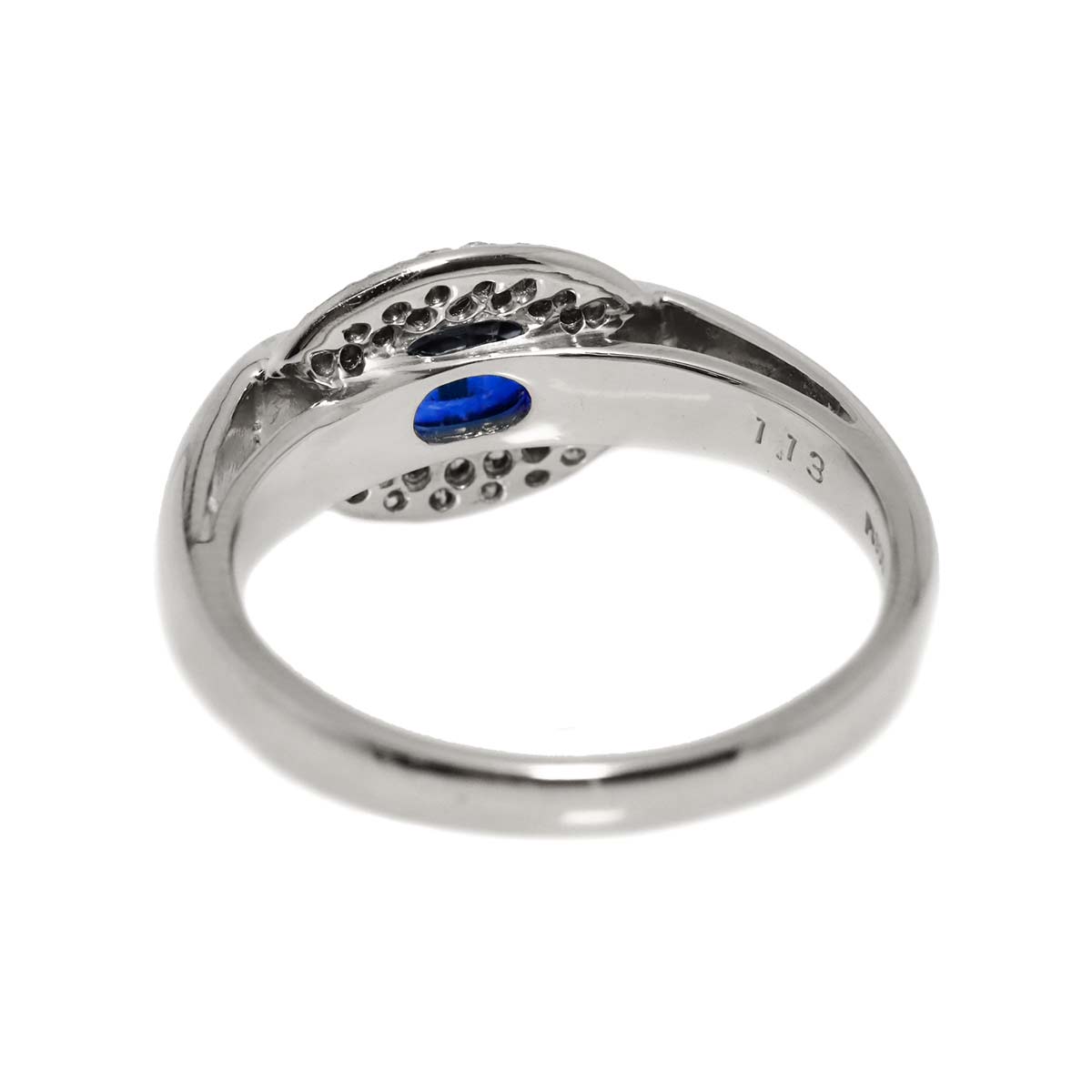 Sapphire 1.13ct Diamond 0.15ct Ring Pt Platinum size5.75-6(US)