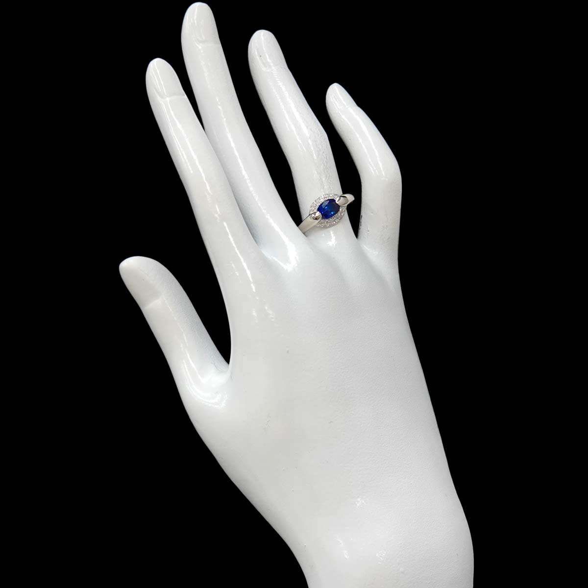 Sapphire 1.13ct Diamond 0.15ct Ring Pt Platinum size5.75-6(US)