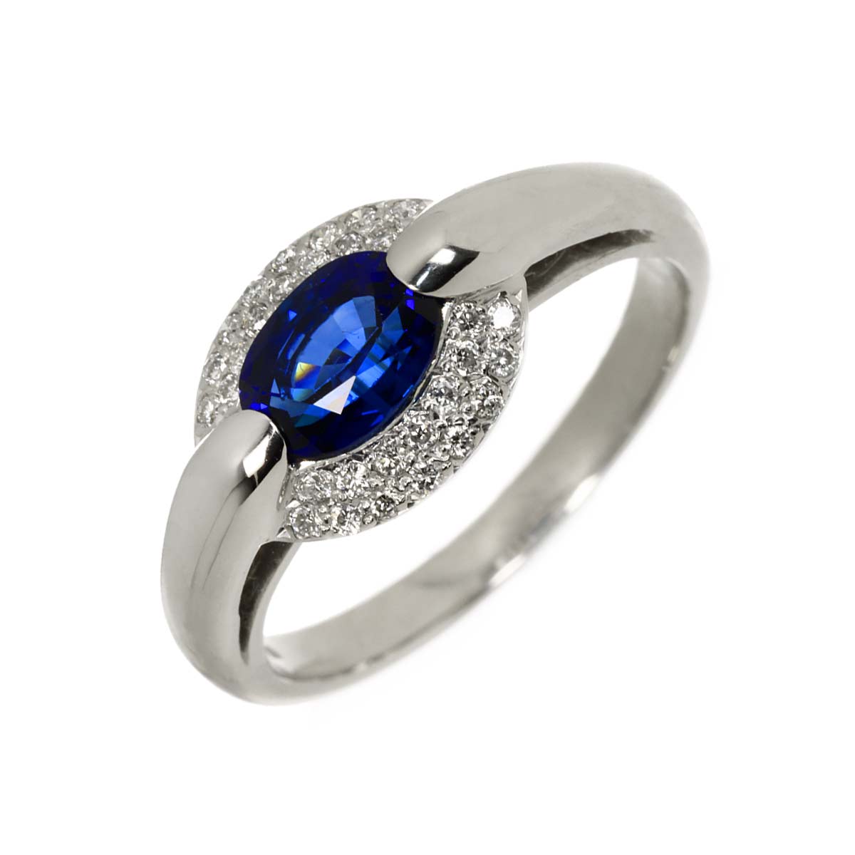 Sapphire 1.13ct Diamond 0.15ct Ring Pt Platinum size5.75-6(US)