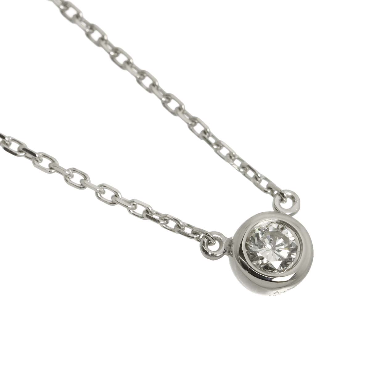 Diamond 0.10ct Necklace 18K WG White Gold 750