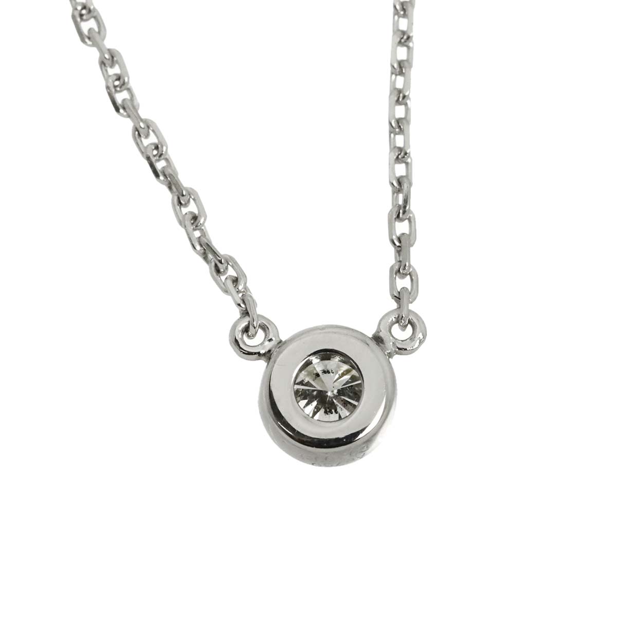 Diamond 0.10ct Necklace 18K WG White Gold 750