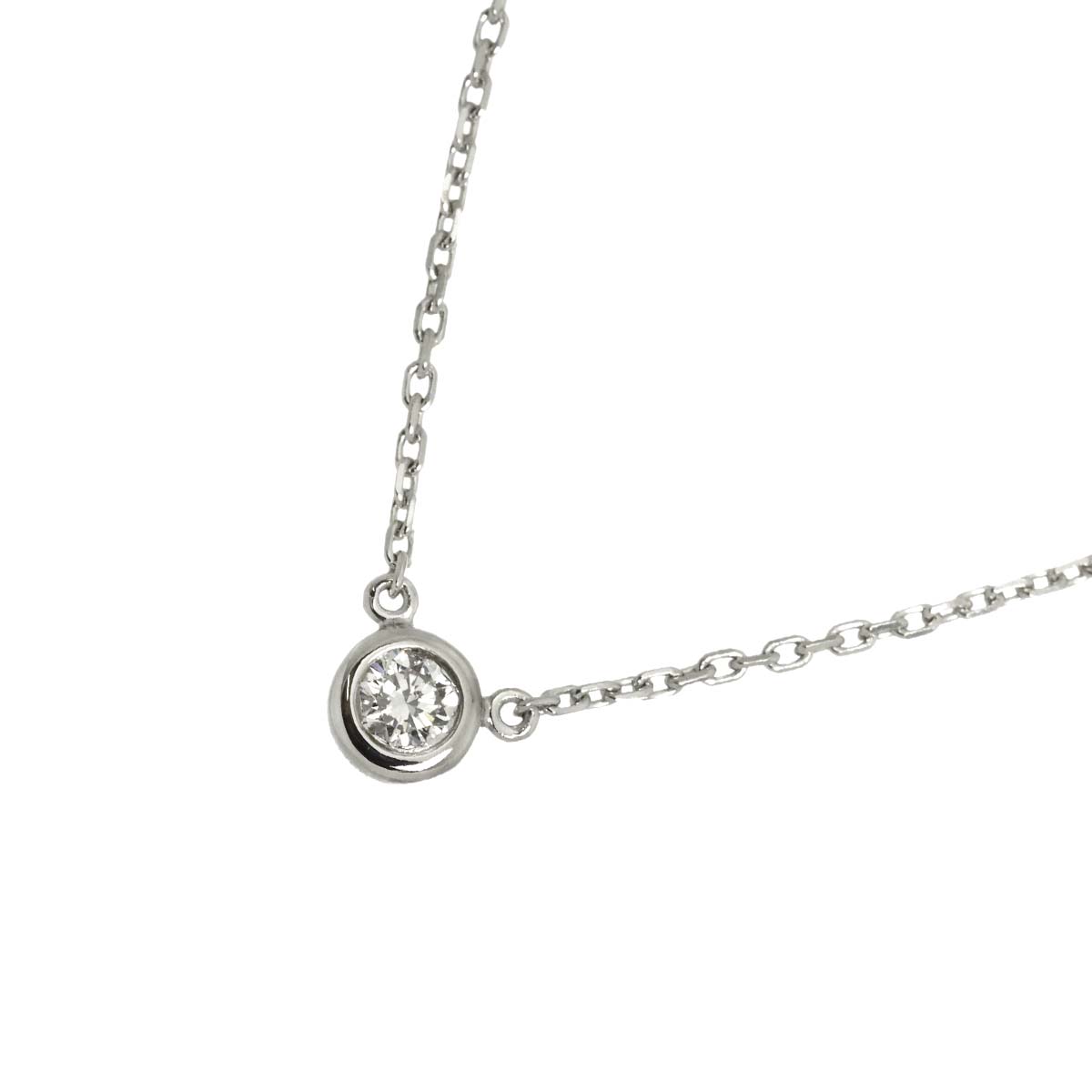 Diamond 0.10ct Necklace 18K WG White Gold 750
