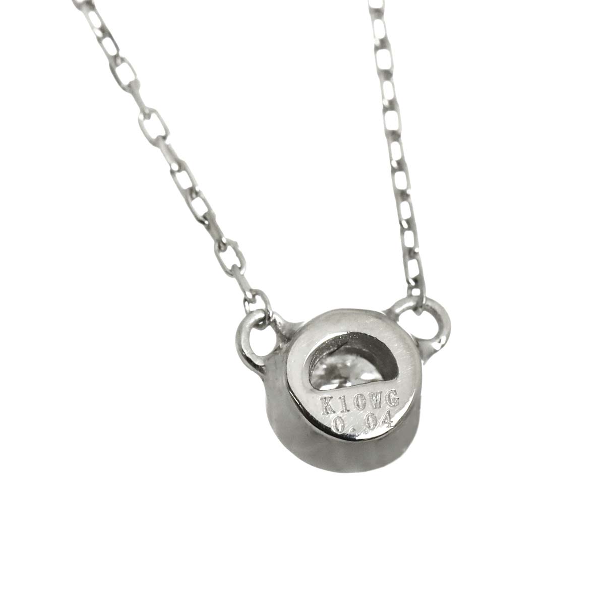 Diamond 0.04ct Necklace 10K WG White Gold 416