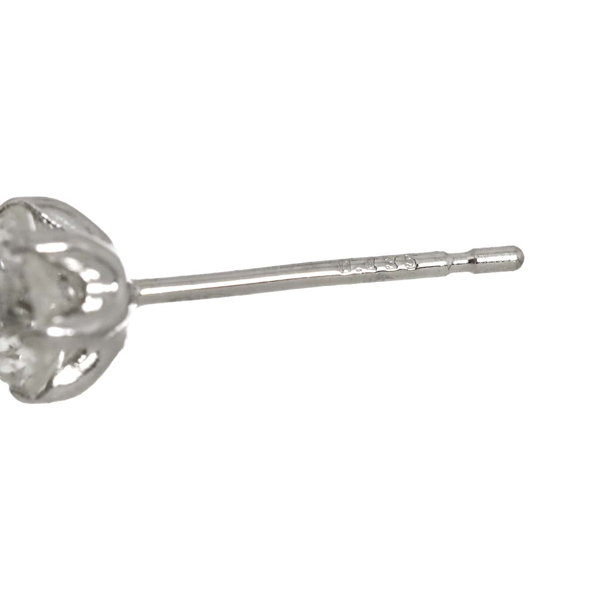 Diamond 0.435ct/0.411ct Earrings Pierced Pt Platinum