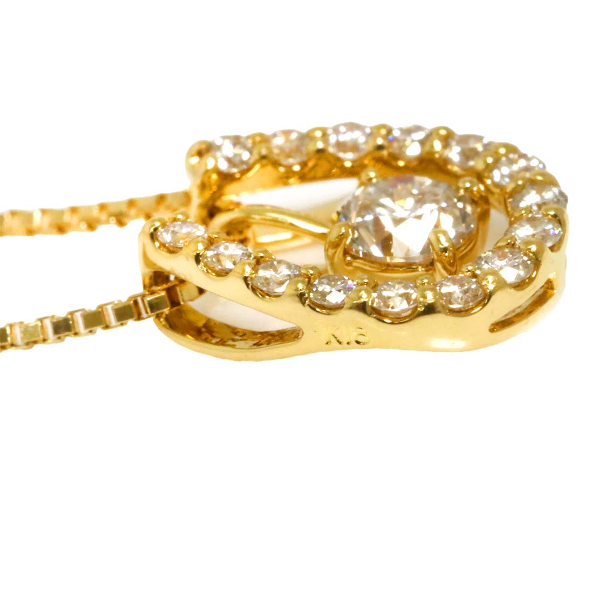 Diamond 0.15ct/0.18ct Necklace 18K YG Yellow Gold 750