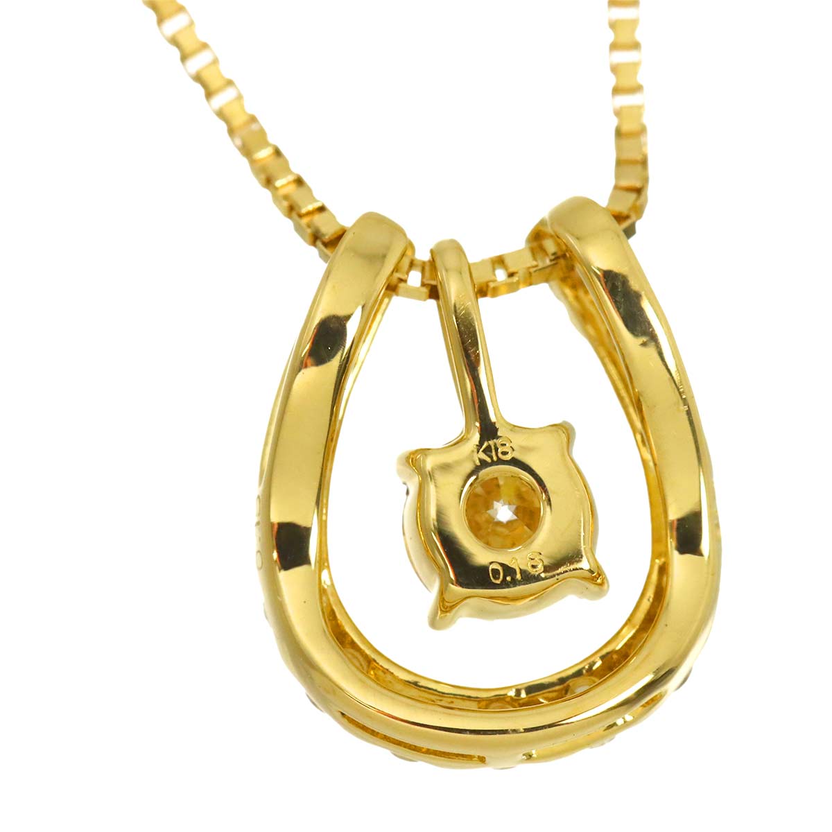 Diamond 0.15ct/0.18ct Necklace 18K YG Yellow Gold 750