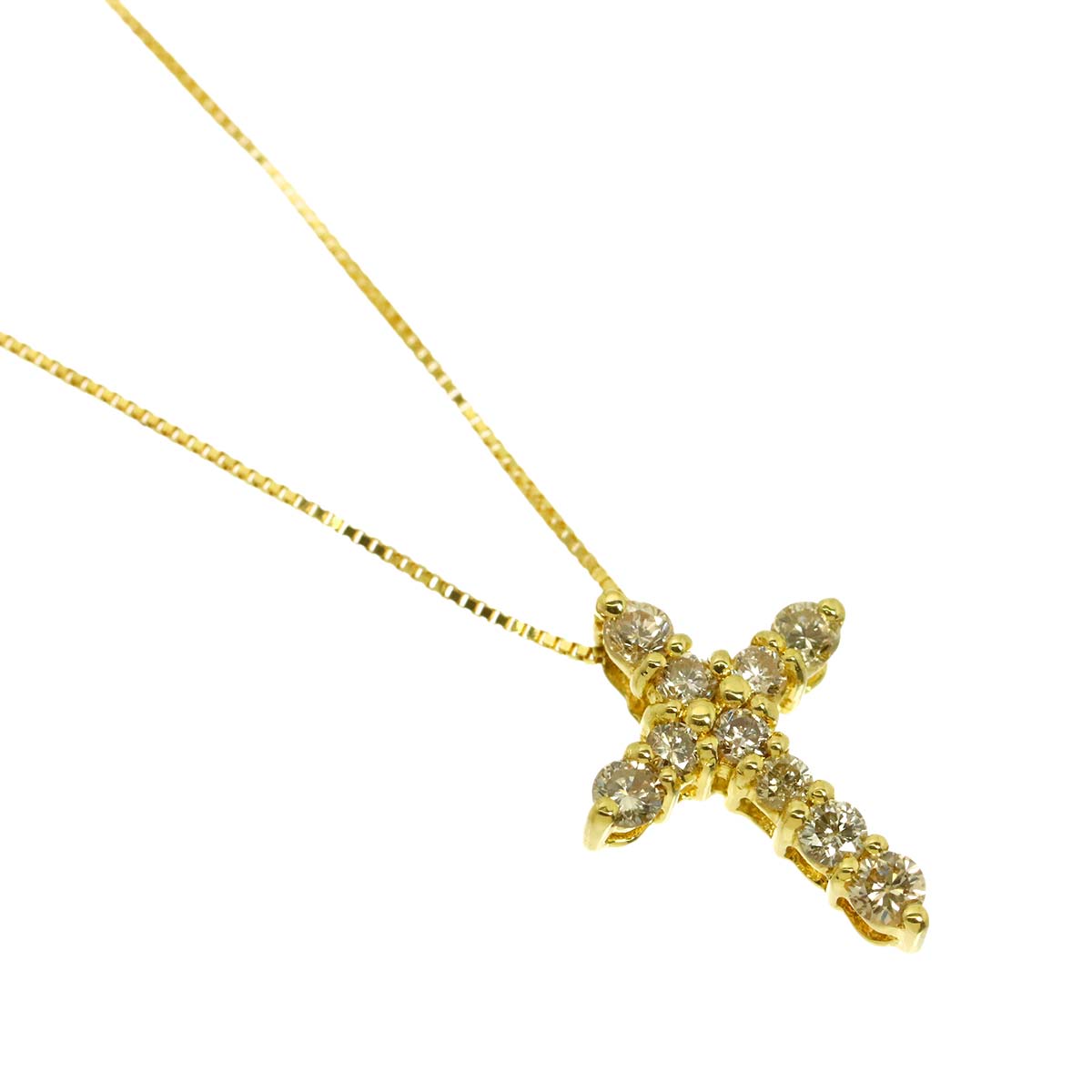 Diamond 0.30ct Necklace 18K YG Yellow Gold 750