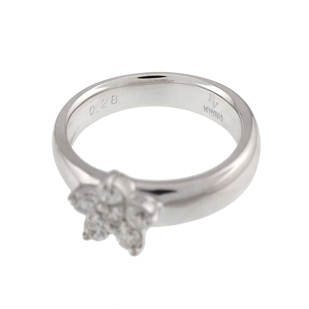 Diamond 0.28ct Ring 18K WG 750 Size3.25(US)