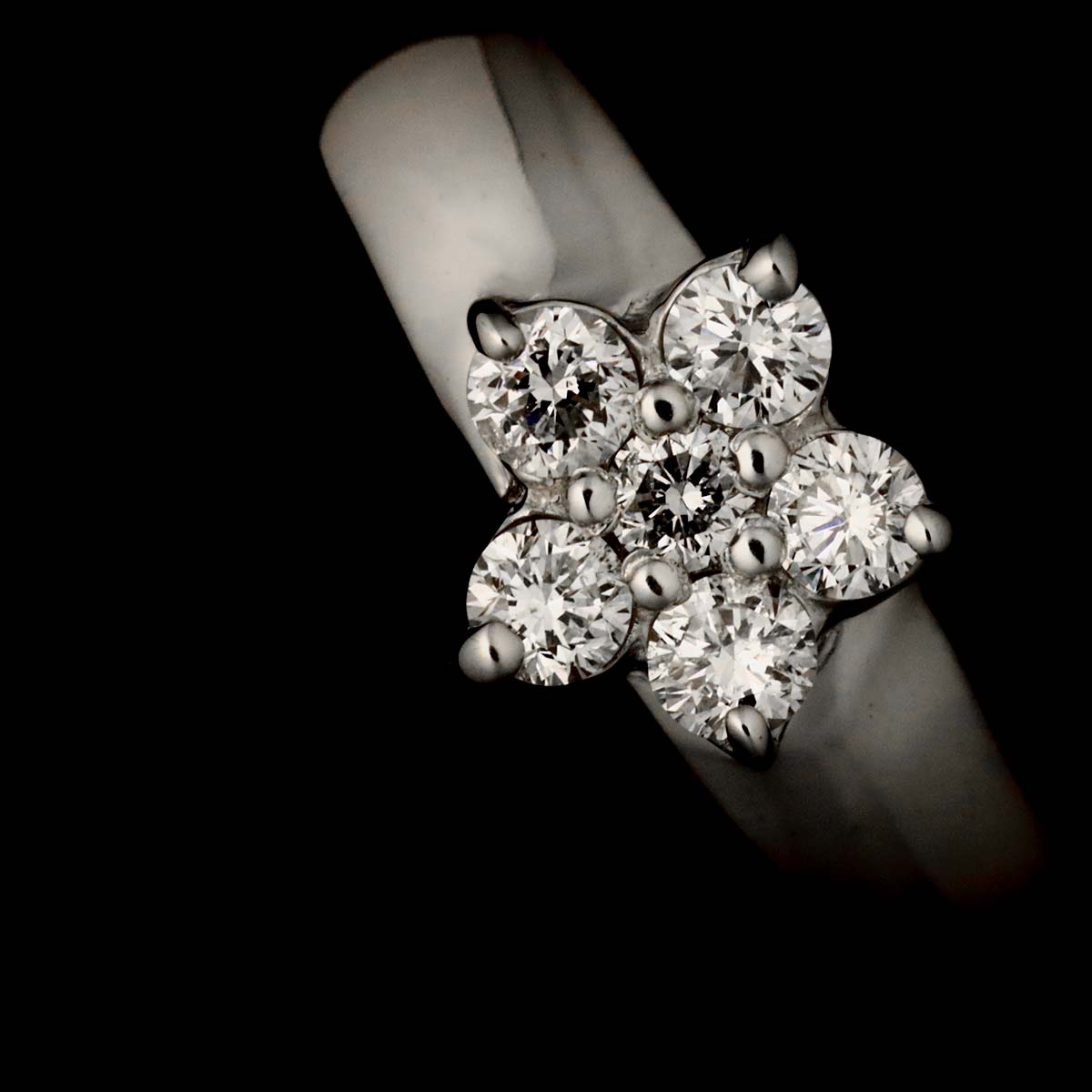 Diamond 0.28ct Ring 18K WG 750 Size3.25(US)