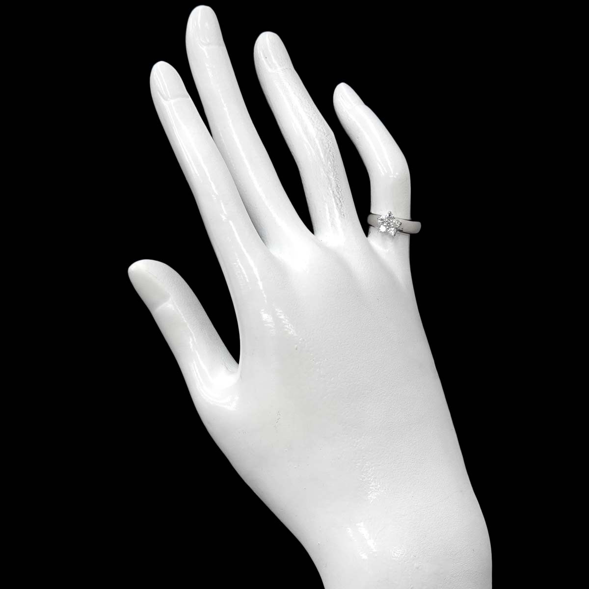 Diamond 0.28ct Ring 18K WG 750 Size3.25(US)