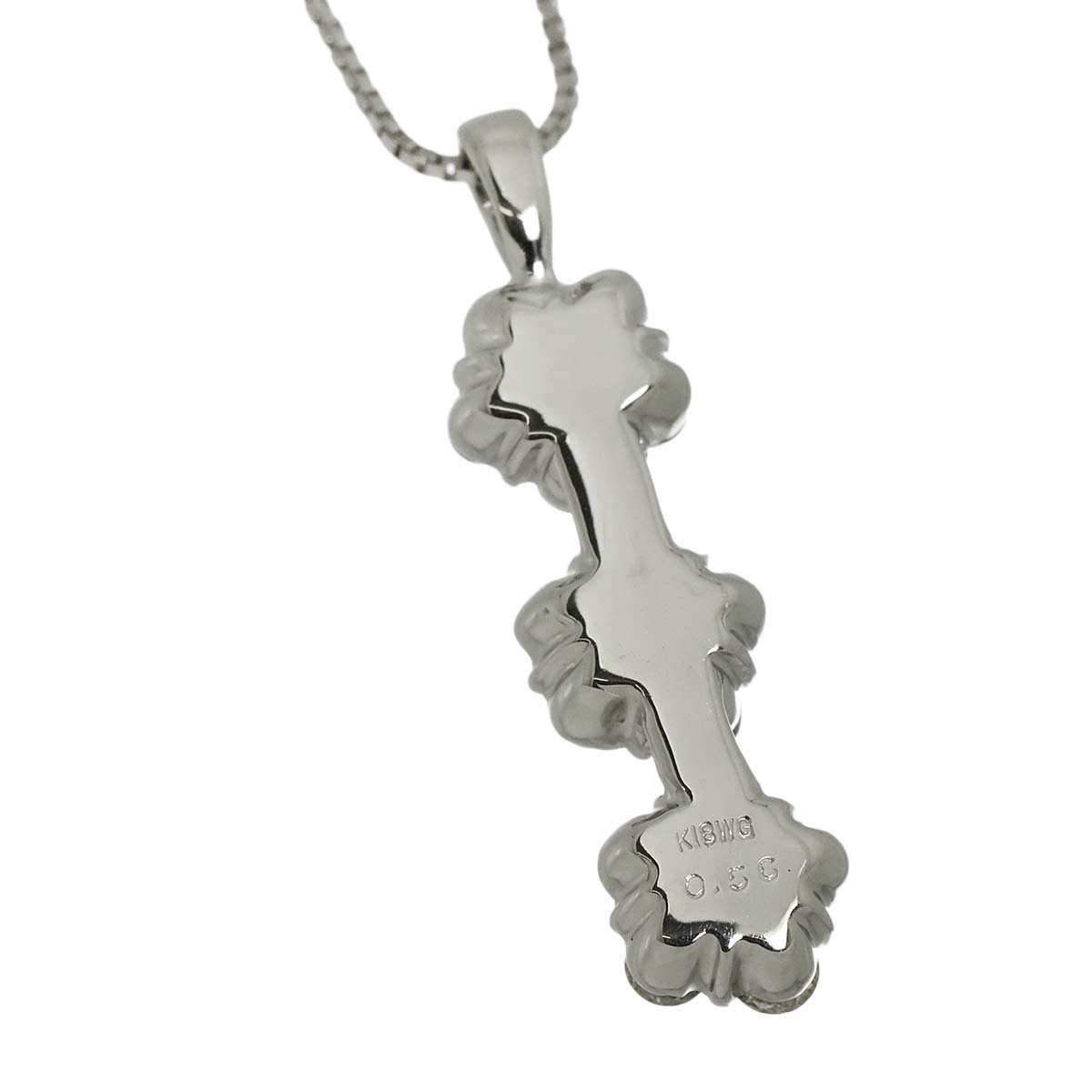 Diamond 0.56ct Necklace 18K WG White Gold 750