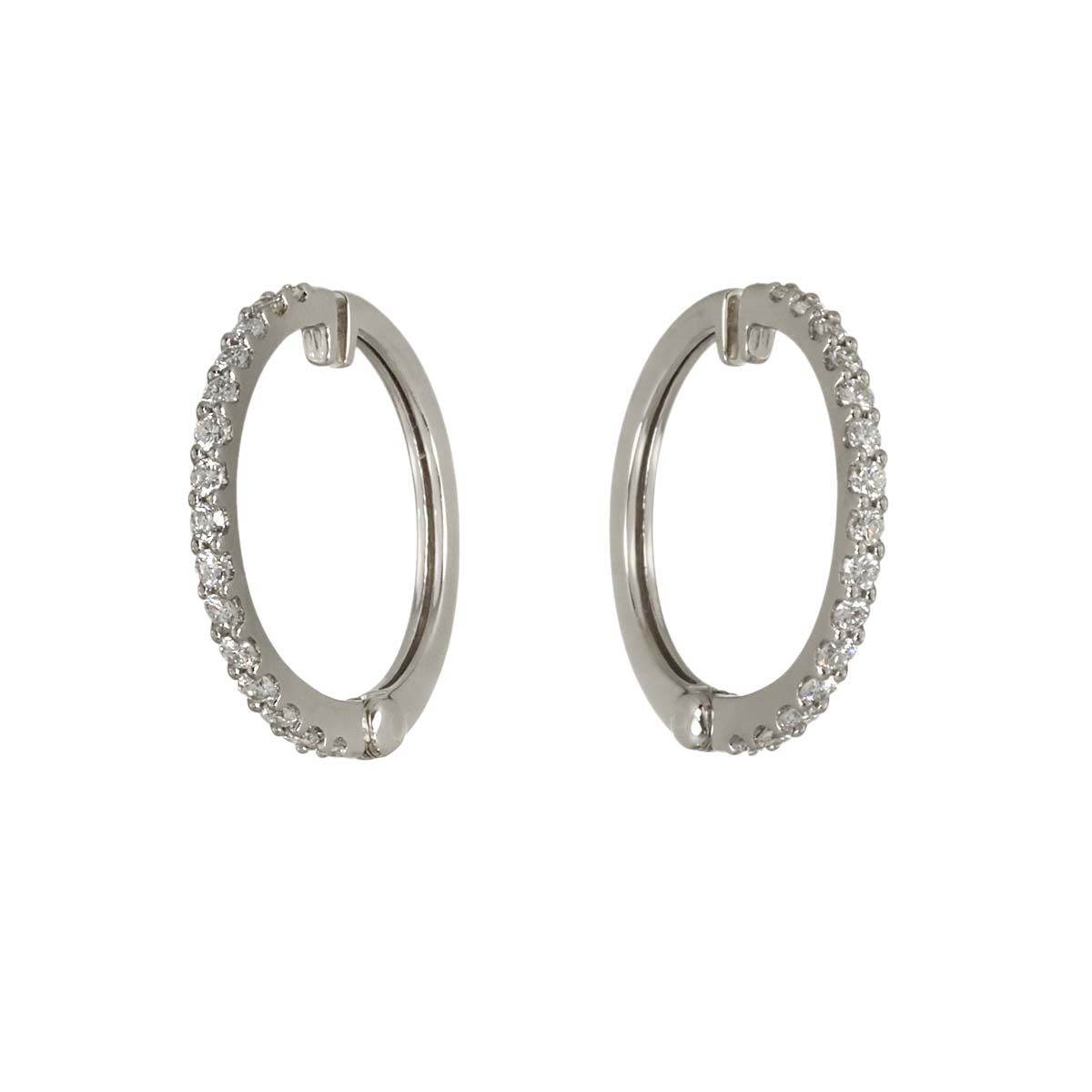 Diamond 0.35ct/0.35ct Earrings Clip on Platinum