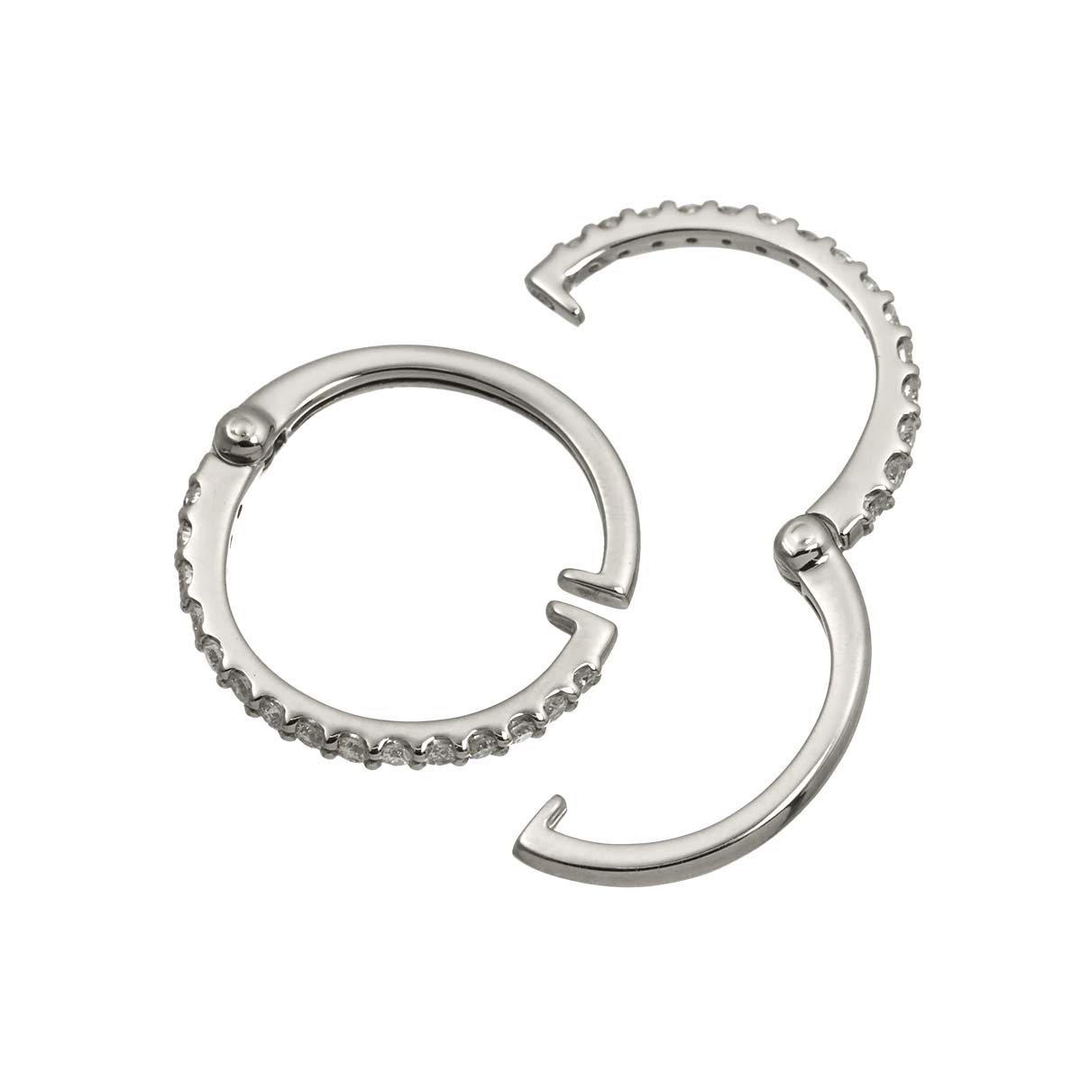 Diamond 0.35ct/0.35ct Earrings Clip on Platinum
