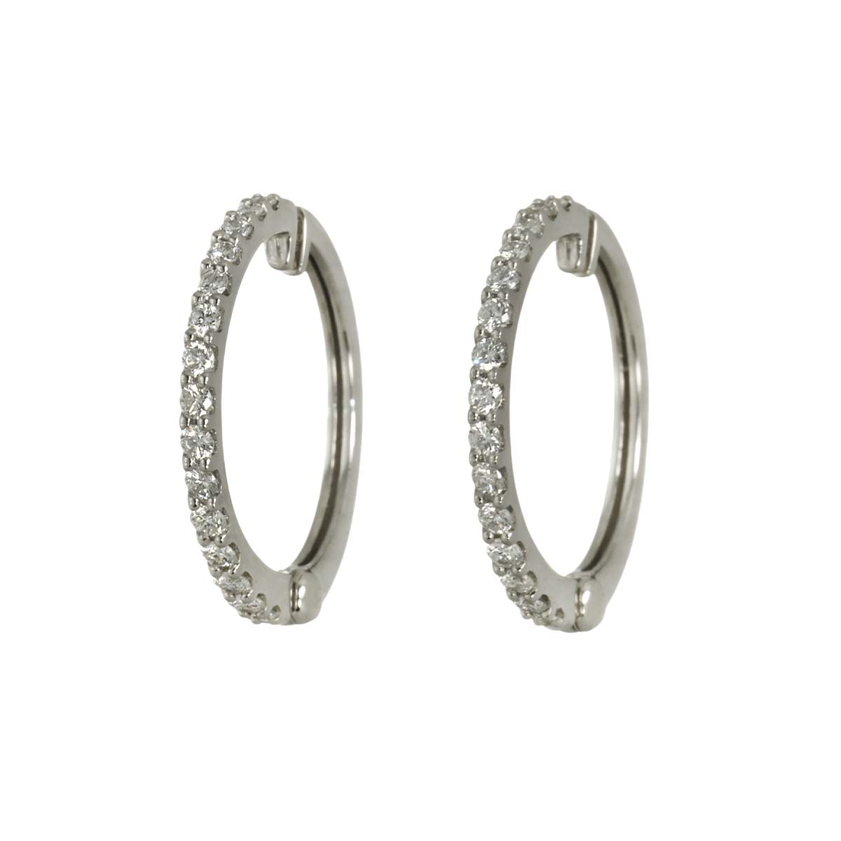 Diamond 0.35ct/0.35ct Earrings Clip on Platinum