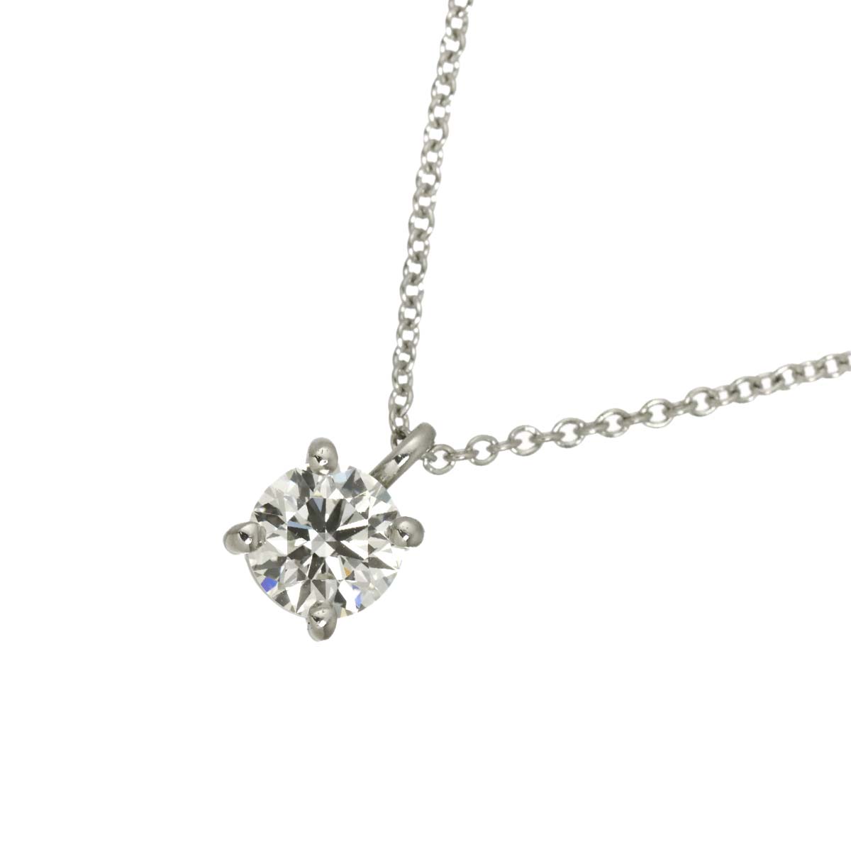 Diamond 0.54ct H/VS1/EX Necklace Platinum