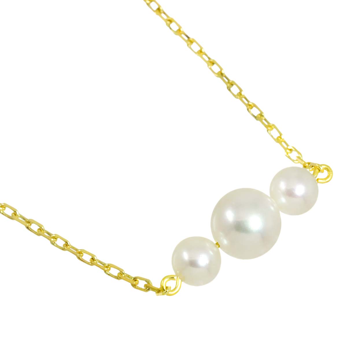 Akoya Pearl 5.9-4.1mm Necklace 18K YG 750