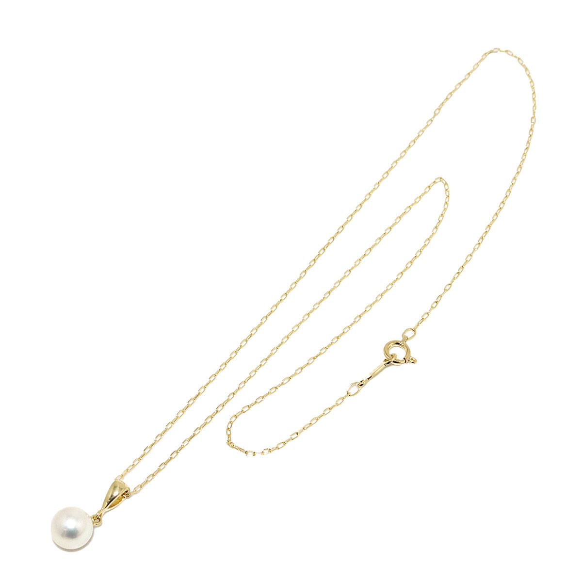 Akoya Pearl 7.3mm Necklace 18K YG 750