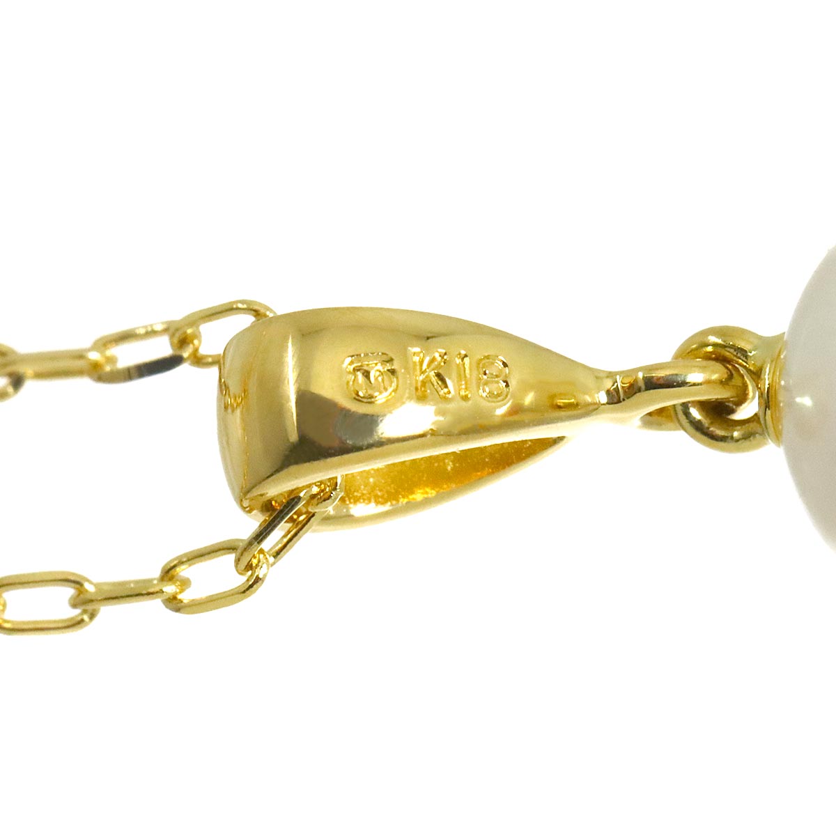 Akoya Pearl 7.3mm Necklace 18K YG 750