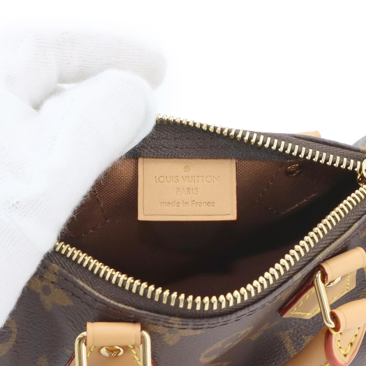 Monogram Nano Speedy 2way Hand Shoulder Bag Brown M81085