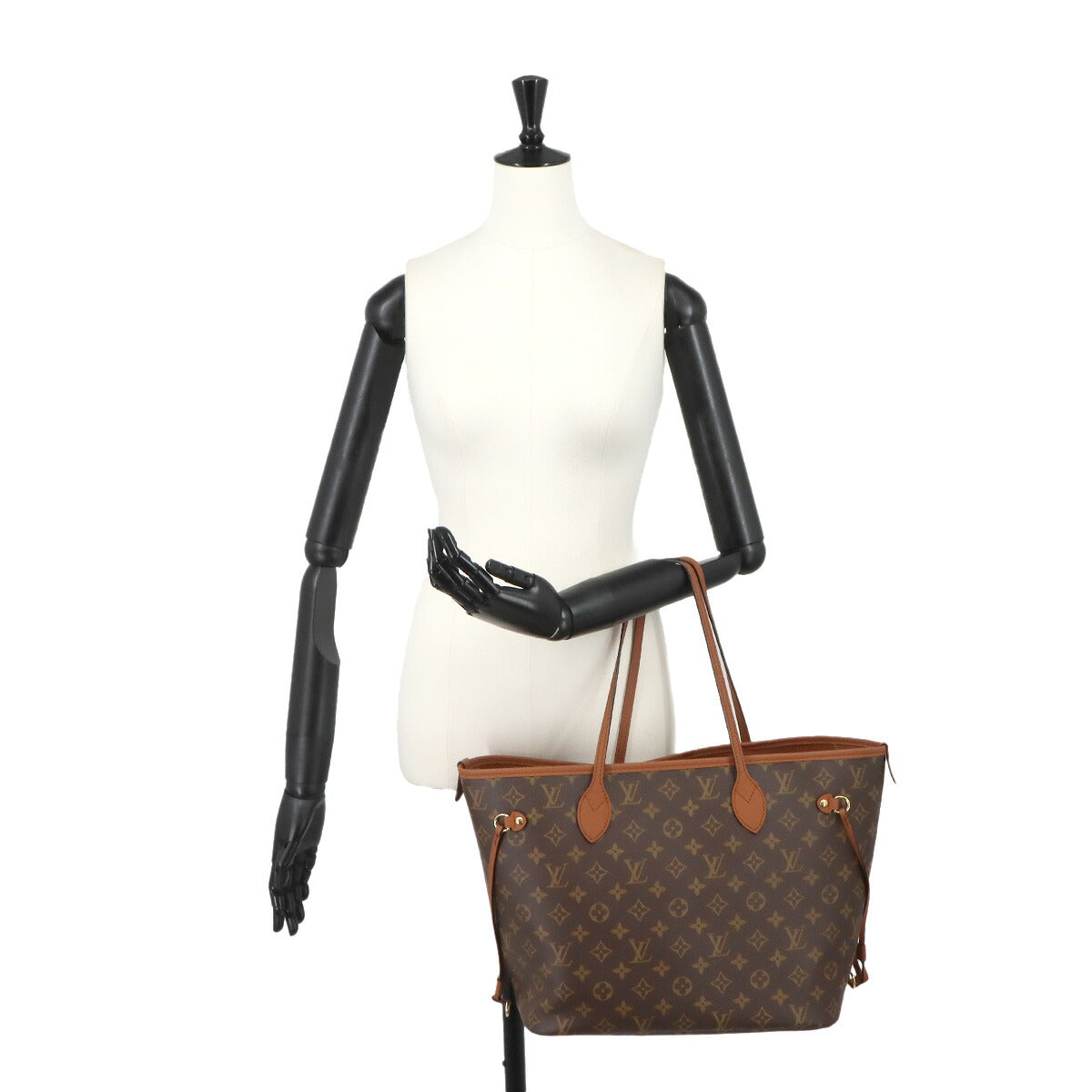 Neverfull Inside Out MM Tote Bag Leather Tan M28352