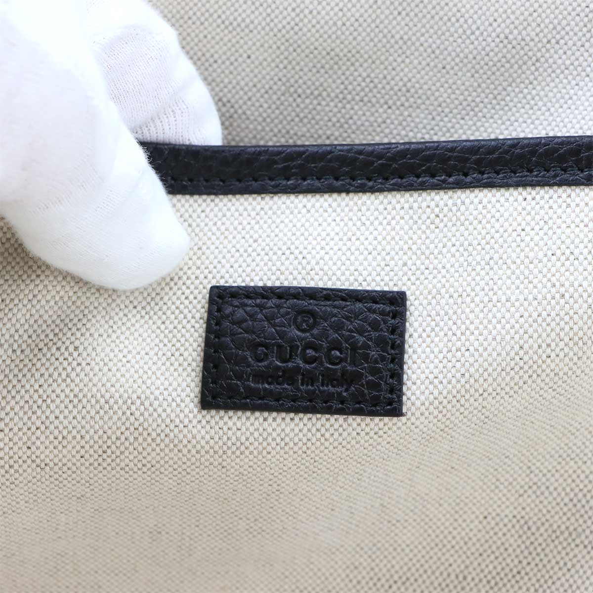 Jumbo GG Document Case Clutch Bag Leather Black 792262