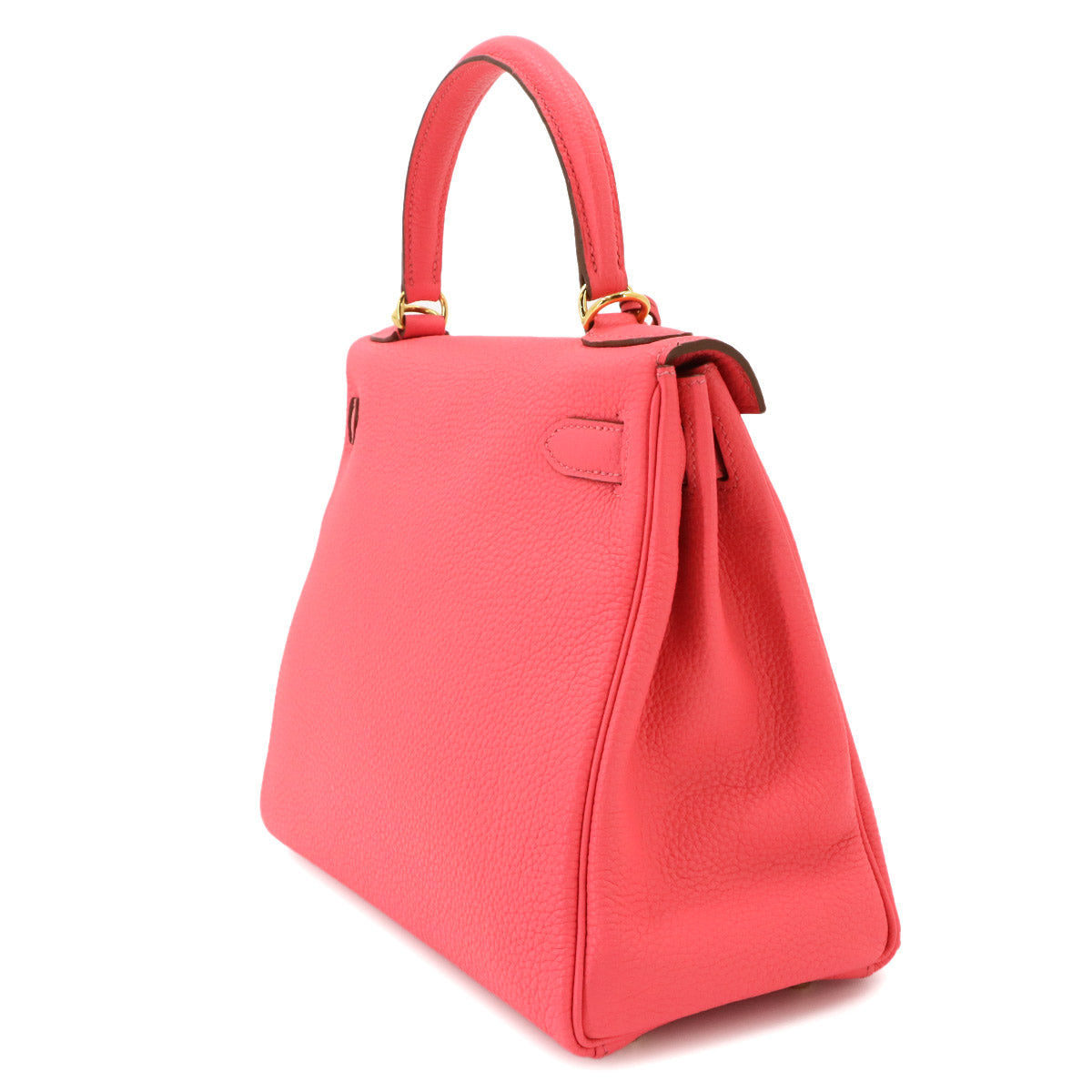 Kelly 28 2way Hand Shoulder Bag Veau Togo Rose Lipstick Purse