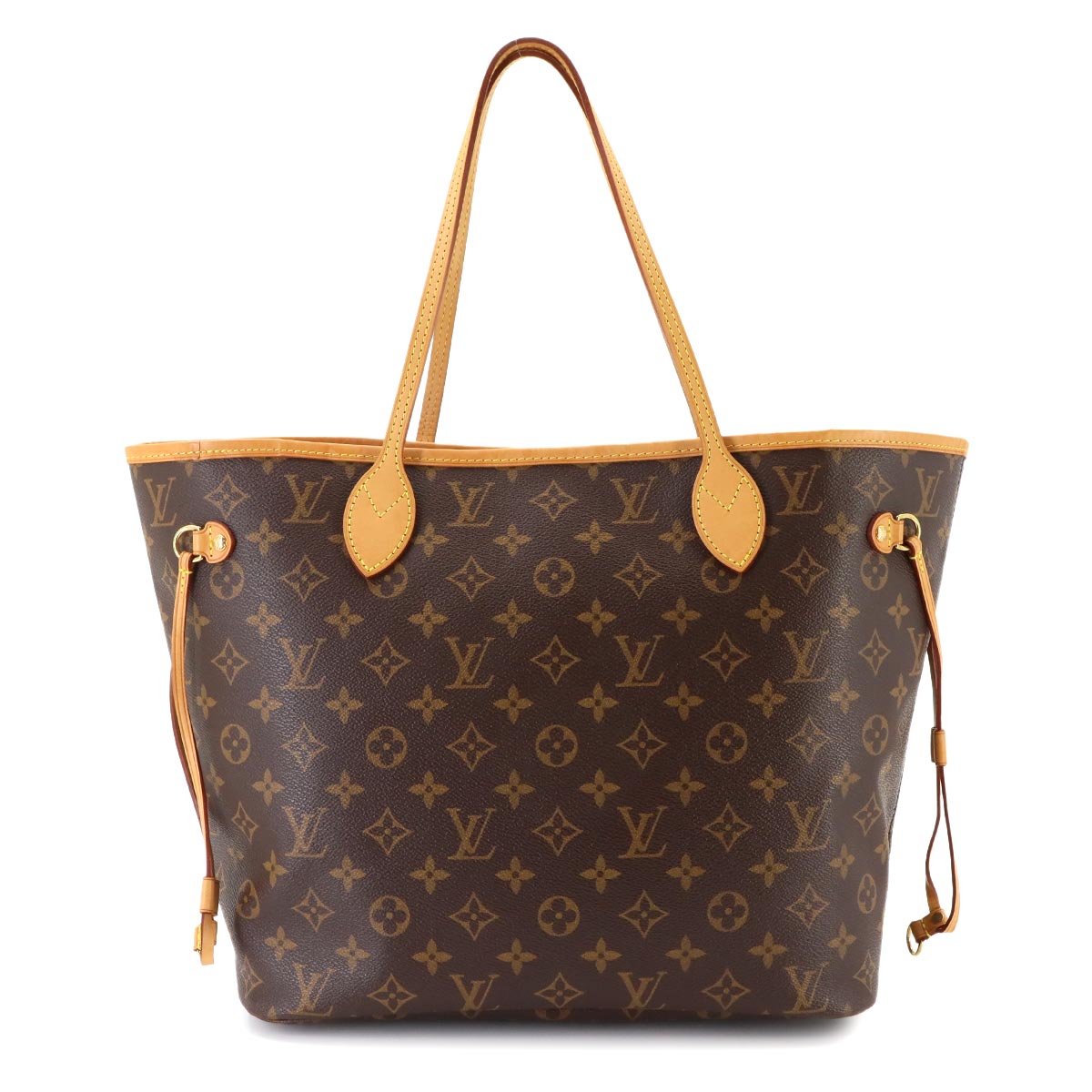 Monogram Neverfull MM Tote Bag Brown Cerise M46987